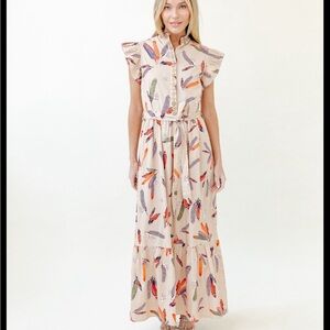 Worn twice - Taylor Dress in Buff Plume